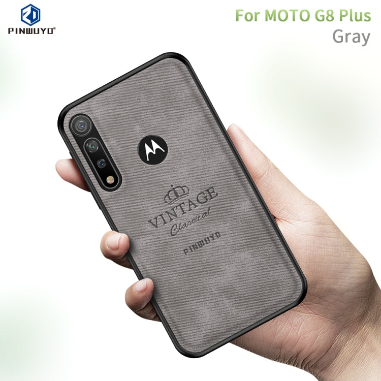 For MOTO G8 Plus PINWUYO Zun Series PC + TPU + Skin Waterproof And Anti-fall All-inclusive Protective Shell(Gray) - Motorola Cases by PINWUYO | Online Shopping UK | buy2fix