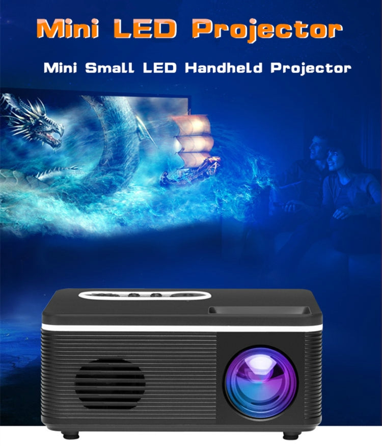 S361 80 lumens 320 x 240 Pixel Portable Mini Projector, Support 1080P, US Plug(Black) - Consumer Electronics by buy2fix | Online Shopping UK | buy2fix