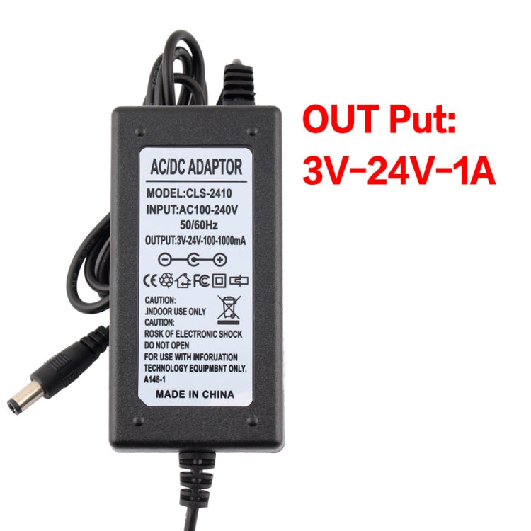 3-24V 1A AC To DC Adjustable Voltage Power Adapter Universal Power Supply Display Screen Power Switching Charger, Plug Type:US - Power Supplies by buy2fix | Online Shopping UK | buy2fix