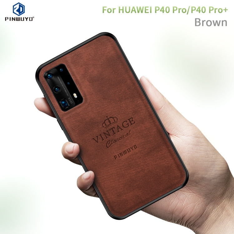 For Huawei P40 pro / P40pro+ PINWUYO Zun Series PC + TPU + Skin Waterproof And Anti-fall All-inclusive Protective Shell(Brown) - Huawei Cases by PINWUYO | Online Shopping UK | buy2fix