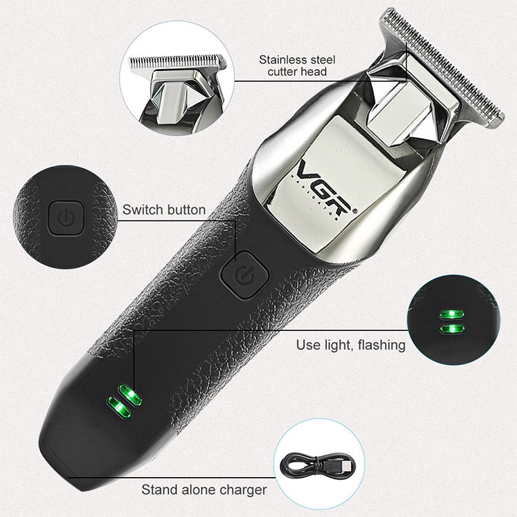 VGR V-171 5W USB Portable Push White Electric Clippers - Hair Trimmer by VGR | Online Shopping UK | buy2fix