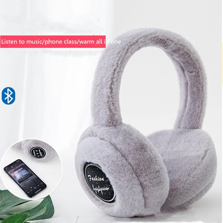 Bluetooth Earmuffs Winter Plush Windproof Men And Women Ear Cover(Black) - Smart Wear by buy2fix | Online Shopping UK | buy2fix