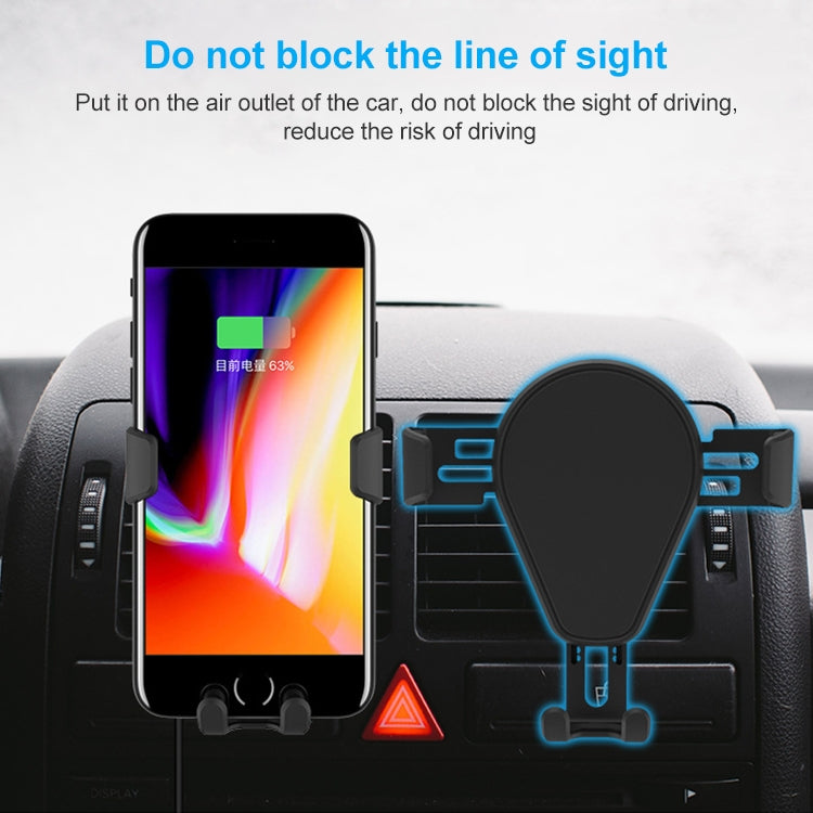 KT-C5 15W Rotatable Car Gravity Wireless Charger Air Outlet Mobile Phone Holder - In Car by buy2fix | Online Shopping UK | buy2fix