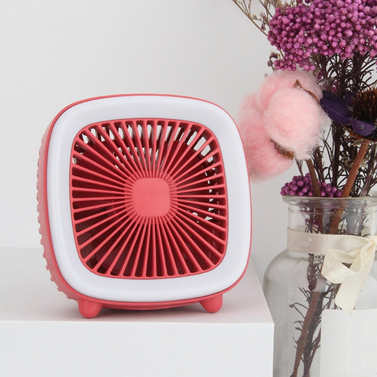 USB Rechargeable Desktop Fan Multifunctional Handheld Pocket Fan(Red) - Consumer Electronics by buy2fix | Online Shopping UK | buy2fix