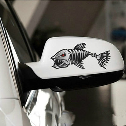 10 PCS Horror Skeleton Shark Fishing Daren Cover Scratch Reflective Waterproof Personality Body Sticker 30*15cm - Decorative Sticker by buy2fix | Online Shopping UK | buy2fix