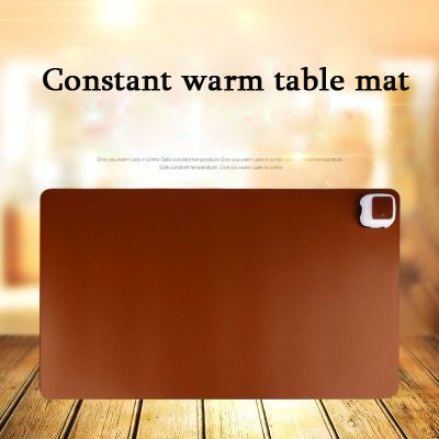220V Electric Hot Plate Writing Desk Warm Table Mat Blanket Office Mouse Heating Warm Computer Hand Warmer Desktop Heating Plate, Color:Brown Small Size, CN Plug - Mouse Pads by buy2fix | Online Shopping UK | buy2fix