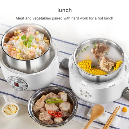 Yoice 220V Multi-function Electric Lunch Box Three-layer Stainless Steel Inner Rice Cooker, CN Plug(White) - Home & Garden by buy2fix | Online Shopping UK | buy2fix