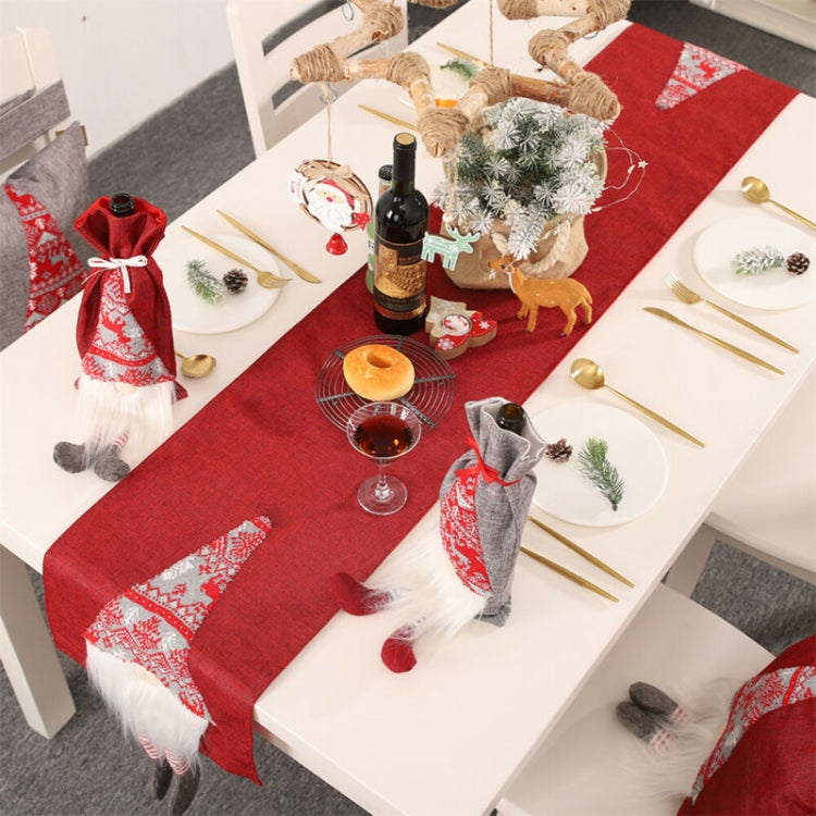 Christmas Tablecloth Santa Claus Table Runner Hotel Banquet Table Flag for Festival Decoration(Red) - Home & Garden by buy2fix | Online Shopping UK | buy2fix