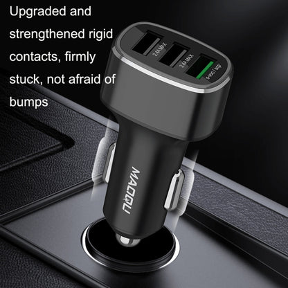 QIAKEY GT680 3 USB Ports Fast Charge Car Charger(Black) - In Car by QIAKEY | Online Shopping UK | buy2fix