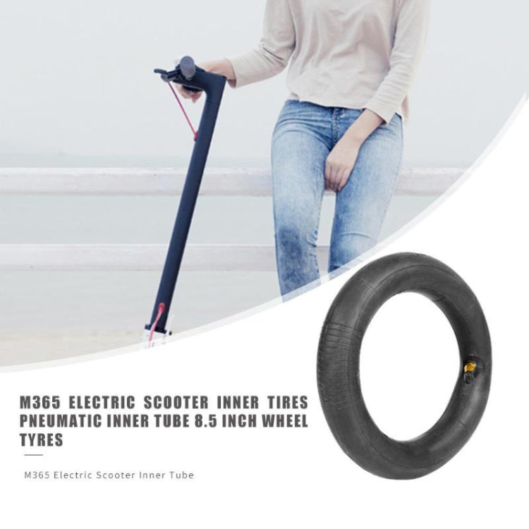 2 PCS For Xiaomi Mijia M365 Electric Scooter 8.5 inch Rubber Padded Tire Inner Tube with Valve Cover(Black) - Outdoor & Sports by buy2fix | Online Shopping UK | buy2fix