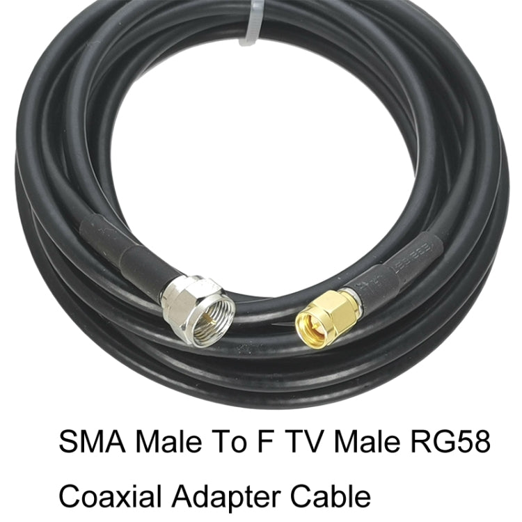 SMA Male To F TV Male RG58 Coaxial Adapter Cable, Cable Length:1.5m - Connectors by buy2fix | Online Shopping UK | buy2fix