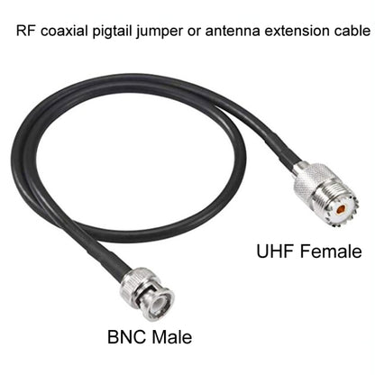 BNC Male To UHF Female RG58 Coaxial Adapter Cable, Cable Length:1.5m - Connectors by buy2fix | Online Shopping UK | buy2fix