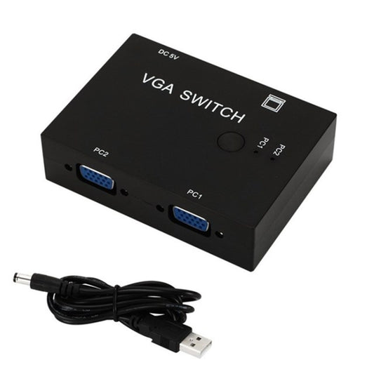 2-VGA Input to 1-VGA Output Switch Computer Host Switch Converter - VGA Splitters by buy2fix | Online Shopping UK | buy2fix