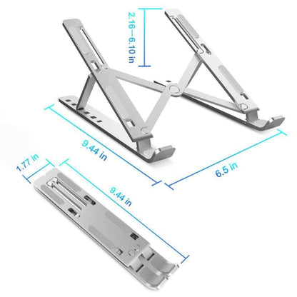 Aluminum Alloy Couch Notebook Mount Sofa Foldable Laptop Stand(Silver) - Computer & Networking by buy2fix | Online Shopping UK | buy2fix