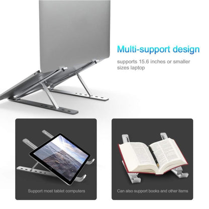 Aluminum Alloy Couch Notebook Mount Sofa Foldable Laptop Stand(Silver) - Computer & Networking by buy2fix | Online Shopping UK | buy2fix