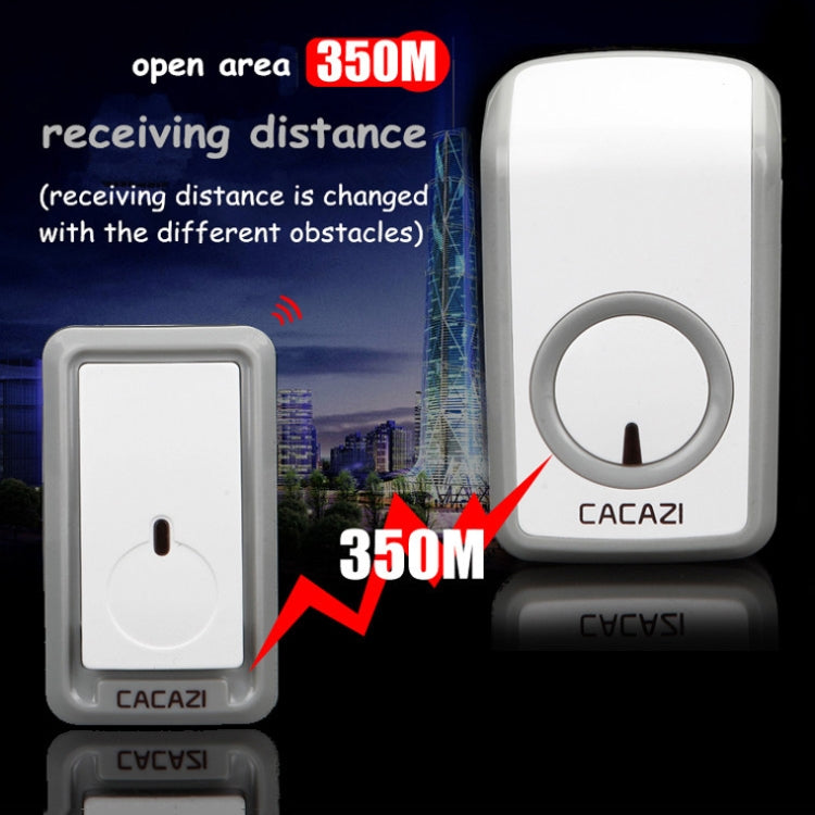 CACAZI W-899 Smart Home Wireless Doorbell Remote Control Doorbell, Style:UK Plug - Wireless Doorbell by CACAZI | Online Shopping UK | buy2fix