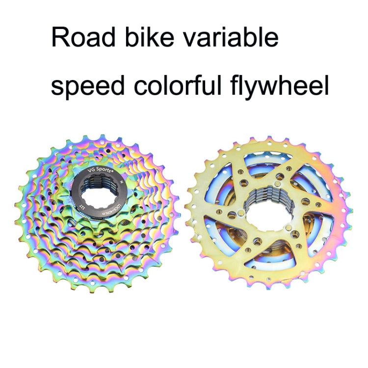 VG SPORTS Bicycle Lightweight Wear -Resistant Colorful Flywheel, Style:8 Speed 11-28T - Outdoor & Sports by VG SPORTS | Online Shopping UK | buy2fix