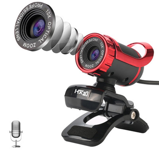 HXSJ A859 480P Computer Network Course Camera Video USB Camera Built-in Sound-absorbing Microphone(No Camera Function  Red) - HD Camera by HXSJ | Online Shopping UK | buy2fix