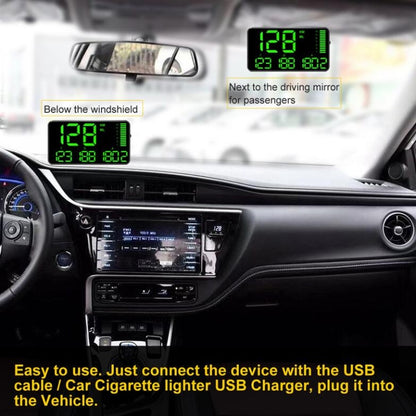 Kingneed C90 5.5inch HUD Car Head-up Display GPS Car Universal Mileage Speed Meter Speeding Alarm / GPS Satellite Speed Measurement(Black) - Head Up Display System by Kingneed | Online Shopping UK | buy2fix