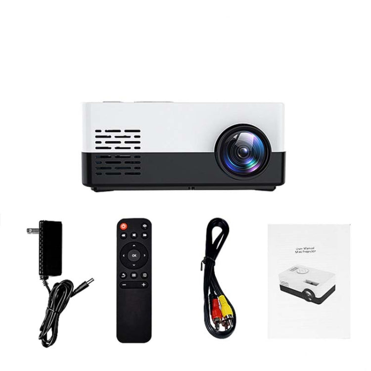 S261/J16 Home Mini HD 1080P Portable LED Projector, Support TF Card / AV / U Disk, Plug Specification:US Plug(White Black) - Consumer Electronics by buy2fix | Online Shopping UK | buy2fix