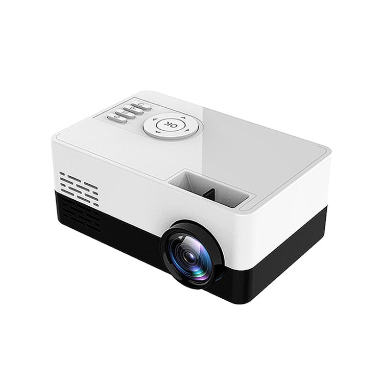 S261/J16 Home Mini HD 1080P Portable LED Projector, Support TF Card / AV / U Disk, Plug Specification:EU Plug(White Black) - Consumer Electronics by buy2fix | Online Shopping UK | buy2fix