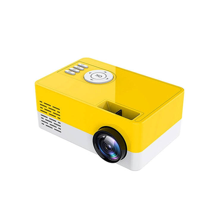 S261/J16 Home Mini HD 1080P Portable LED Projector, Support TF Card / AV / U Disk, Plug Specification:UK Plug(Yellow White) - Consumer Electronics by buy2fix | Online Shopping UK | buy2fix