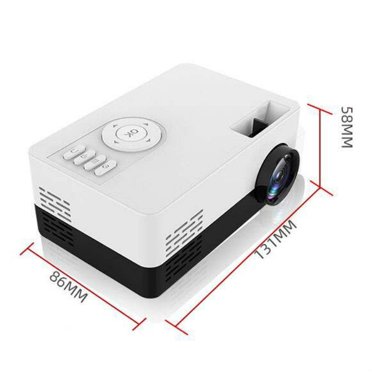 S261/J16 Home Mini HD 1080P Portable LED Projector, Support TF Card / AV / U Disk, Plug Specification:AU Plug(Pink White) - Consumer Electronics by buy2fix | Online Shopping UK | buy2fix