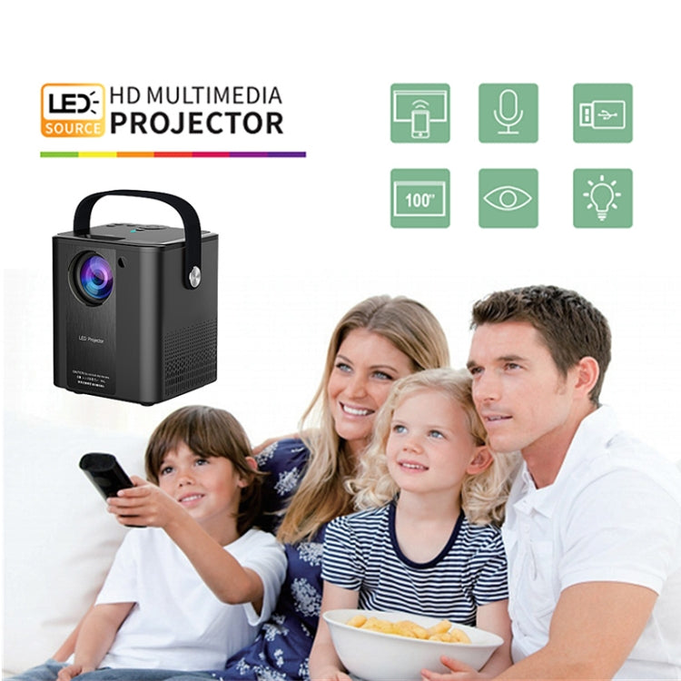 C500 Portable Mini LED Home HD Projector, Style:Same Screen Version(Black) - Mini Projector by buy2fix | Online Shopping UK | buy2fix