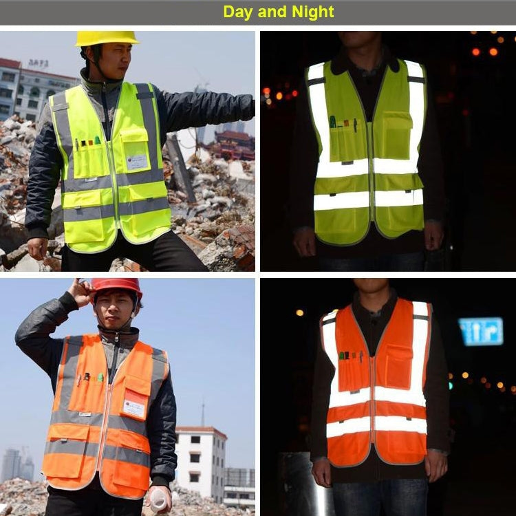 Multi-pockets Safety Vest Reflective Workwear Clothing, Size:M-Chest 112cm(Black) - Reflective Safety Clothing by buy2fix | Online Shopping UK | buy2fix