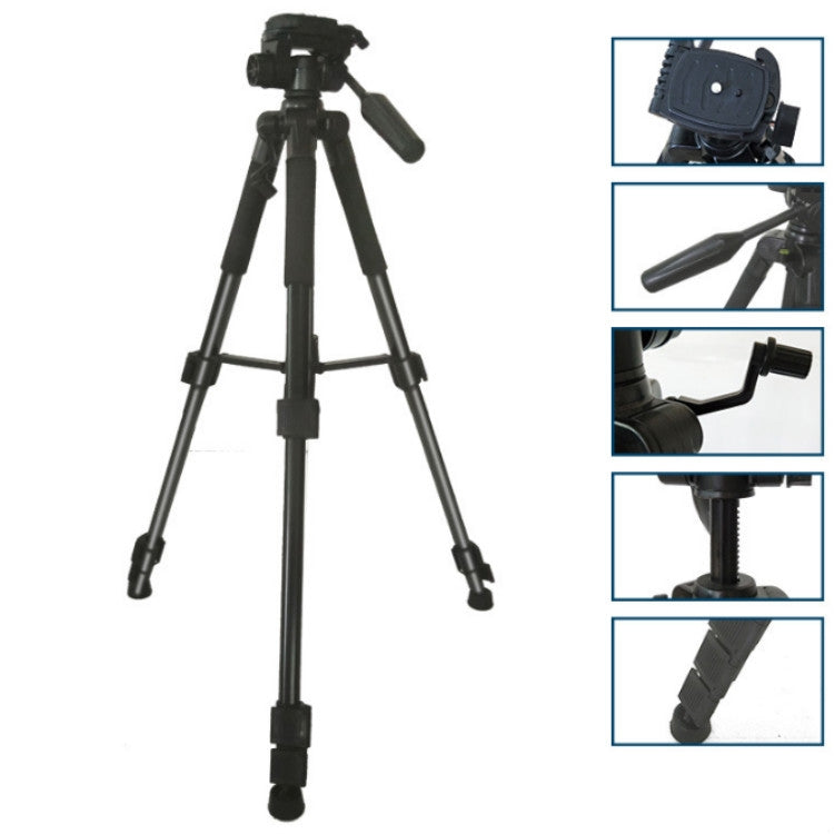 ET-668 Mobile Phone Camera Photography Tripod Live Support(Black) - Camera Accessories by buy2fix | Online Shopping UK | buy2fix