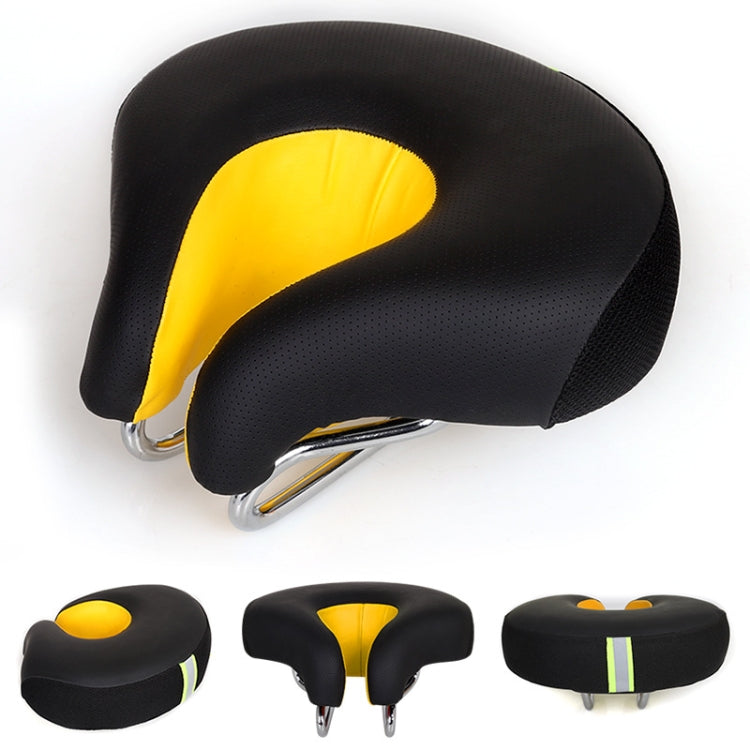 Noseless Bicycle Saddle Mountain Bike Thickened  Soft Cushion(Yellow) - Outdoor & Sports by buy2fix | Online Shopping UK | buy2fix