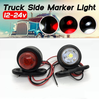 2 PCS X9 12-24V Mini Double-Sided Red And White Truck Side Lights Modified Special Side Lights - Clearance Lights by buy2fix | Online Shopping UK | buy2fix