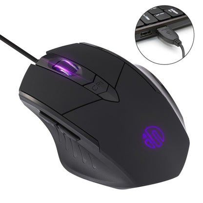 Inphic PW1 Game Mute Macro Definition Illuminated Wired Mouse, Cable Length: 1.5m(Titanium Gray Game Version) - Computer & Networking by Inphic | Online Shopping UK | buy2fix