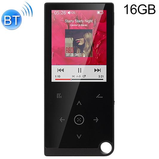 E05 2.4 inch Touch-Button MP4 / MP3 Lossless Music Player, Support E-Book / Alarm Clock / Timer Shutdown, Memory Capacity: 16GB Bluetooth Version(Black) - Consumer Electronics by buy2fix | Online Shopping UK | buy2fix