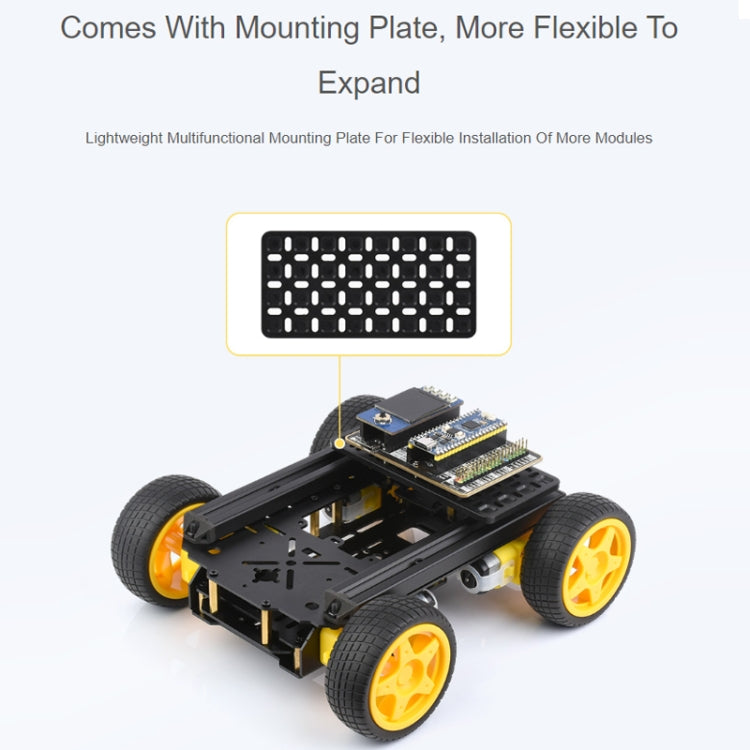 Waveshare Smart Mobile Robot Chassis Kit, Chassis:Normal(Normal Wheels) - Robotics Accessories by Waveshare | Online Shopping UK | buy2fix