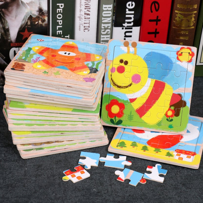 5 PCS KBX-017 Children Wooden Picture Puzzle Baby Early Education Toys(Starfish) - Puzzle Toys by buy2fix | Online Shopping UK | buy2fix