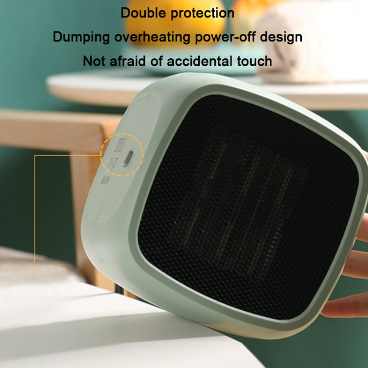 Home Desktop Mini Portable PTC Dumping Power-off Heater, Specification:EU Plug(Green) - Consumer Electronics by buy2fix | Online Shopping UK | buy2fix