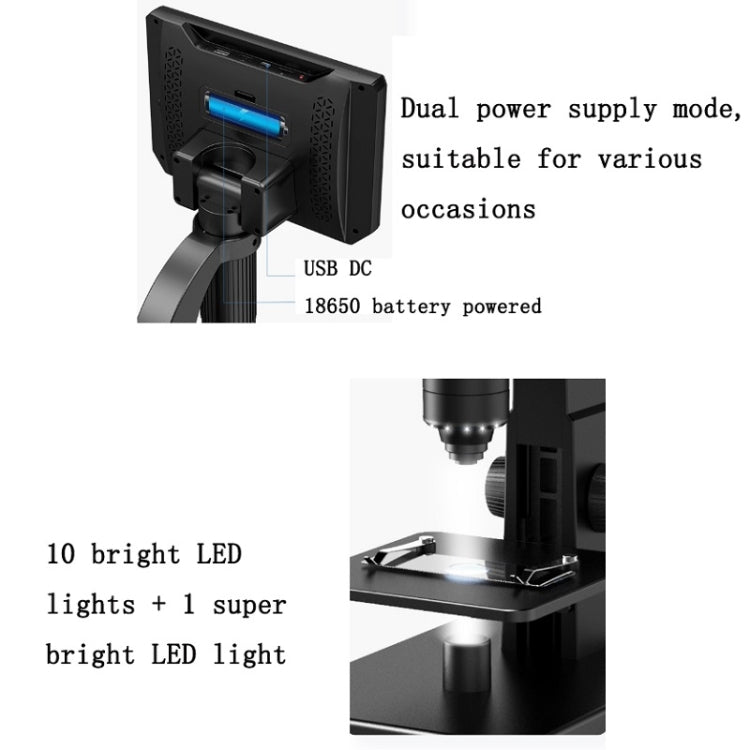 2000X 7 Inch Microbial Cell Observation Microscope Electronic Digital Magnifying Glass - Consumer Electronics by buy2fix | Online Shopping UK | buy2fix