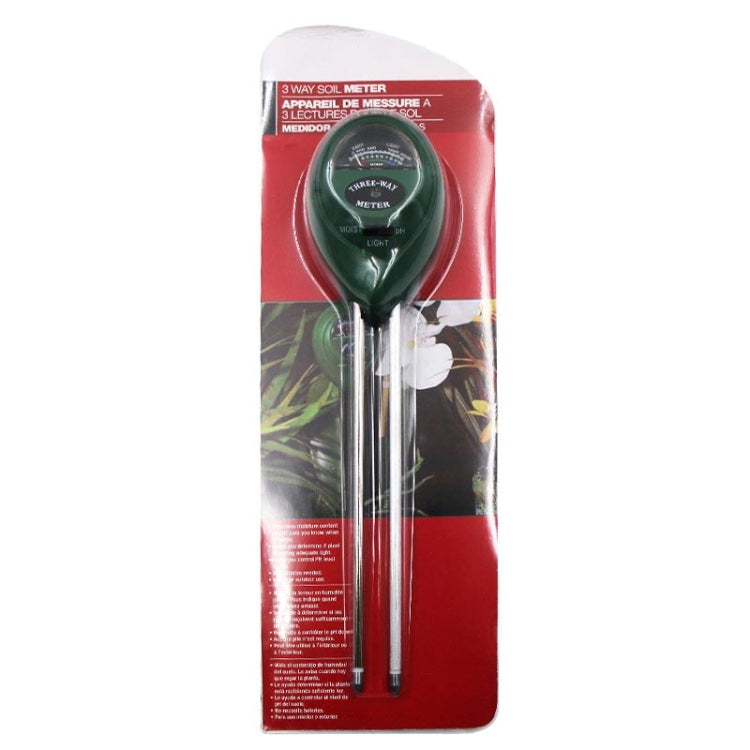 3 In 1 Soil Detector PH Value Light Intensity Test Pen Round Head Soil Dry Moisture Meter - Consumer Electronics by buy2fix | Online Shopping UK | buy2fix