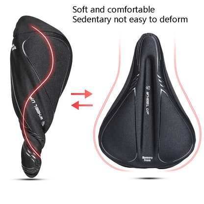 Wheel Up Bicycle Silicone Cushion Cover Mountain Bike Thickening GEL Saddle Cover Riding Equipment(Large) - Outdoor & Sports by Wheel UP | Online Shopping UK | buy2fix