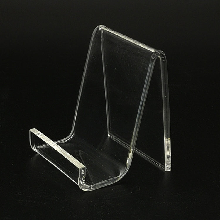 QH-040 10 PCS Acrylic Transparent Mobile Phone Display Stand(Transparent) - Desktop Holder by buy2fix | Online Shopping UK | buy2fix