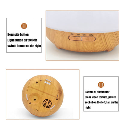 YCTA-008 Household Mute Small Wood Grain Colorful Light Aroma Diffuser Night Tree Air Humidifier, Product specifications: EU Plug(Deep Wood Grain) - Home & Garden by buy2fix | Online Shopping UK | buy2fix