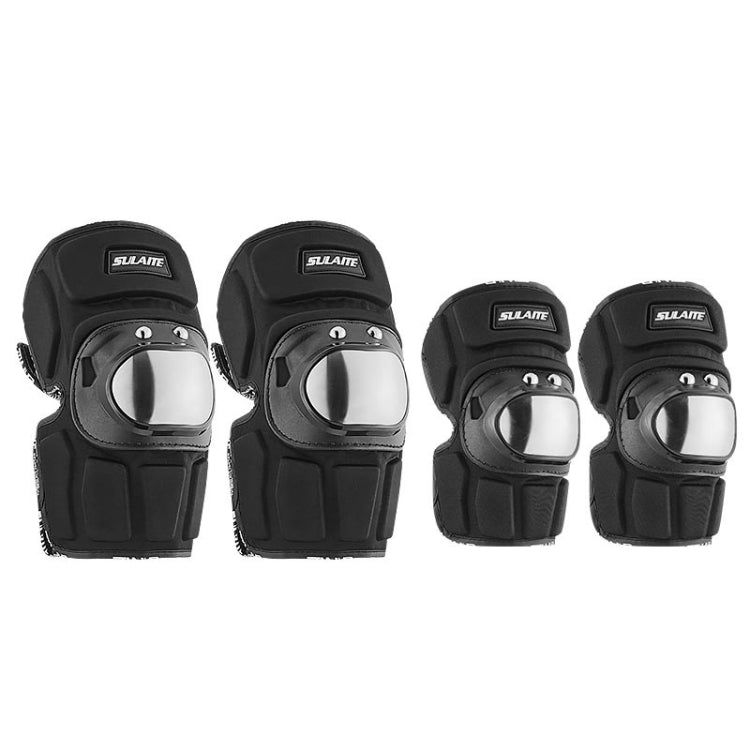 SULAITE Motorcyclist Stainless Steel  Windproof Shockproof Outdoor Sports Protective Gear Knee Pads+Elbow Pads - Protective Gear by SULAITE | Online Shopping UK | buy2fix