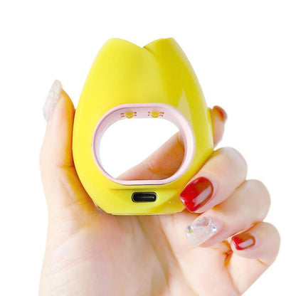 16W Rose Nail Art Phototherapy Lamp USB Sun Lamp LED Quick-Drying Nail Polish Baking Lamp, Specification: Touch Model (Yellow) - Nail Dryers by buy2fix | Online Shopping UK | buy2fix