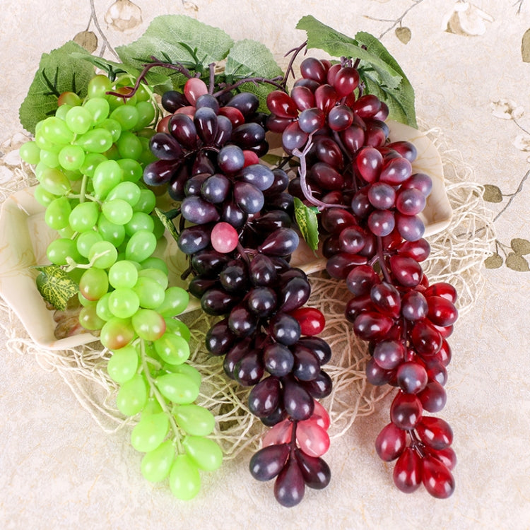 2 Bunches 85 Green Grapes  Simulation Fruit Simulation Grapes PVC with Cream Grape Shoot Props - Camera Accessories by buy2fix | Online Shopping UK | buy2fix
