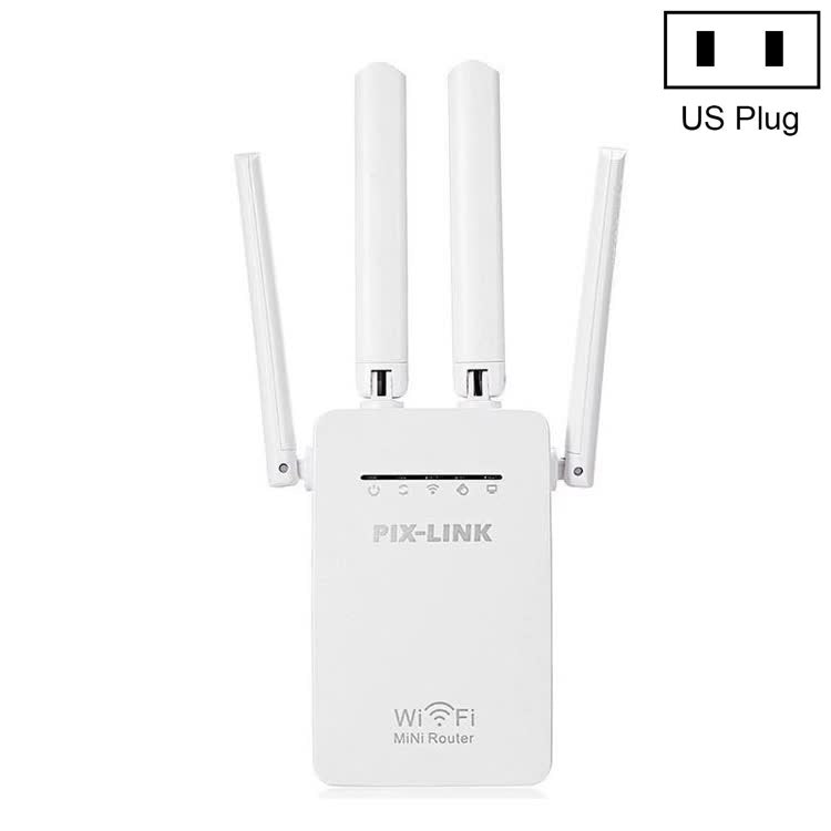 PIX-LINK LV-WR09 300Mbps WiFi Range Extender Repeater Mini Router(US Pulg) - Wireless Routers by buy2fix | Online Shopping UK | buy2fix