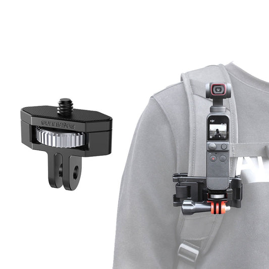 Sunnylife 1/4 inch Metal Adjustable Adapter For DJI Pocket 2 / FIMI PALM 2 / Insta360 One X-2(Dark Grey) - Camera Accessories by Sunnylife | Online Shopping UK | buy2fix