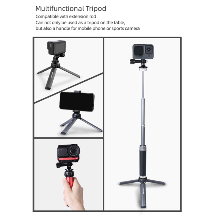 Sunnylife for Insta360 GO / DJI Osmo Action / GoPro Mount Bracket Stabilizer Aluminum Alloy Mini Tripod - DJI & GoPro Accessories by Sunnylife | Online Shopping UK | buy2fix