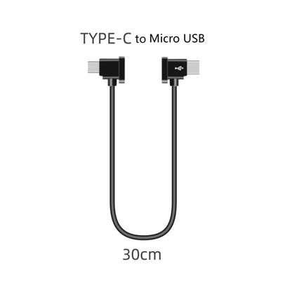 Sunnylife TY-X9304 Suitable For DJI Mavic Air 2S / DJI FPV Flight Glasses V2 / Mavic Mini2 / Osmo Pocket 2 Mobile Phone Tablet Cable 30cm Type-C to Micro USB Cable - DJI & GoPro Accessories by buy2fix | Online Shopping UK | buy2fix