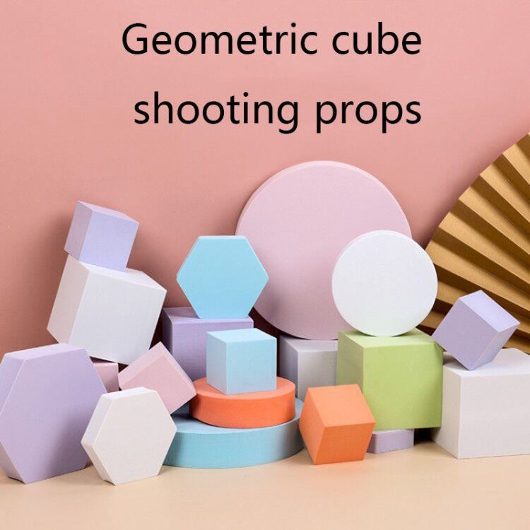 8 PCS Geometric Cube Photo Props Decorative Ornaments Photography Platform, Colour: Small Lake Blue Square - Camera Accessories by buy2fix | Online Shopping UK | buy2fix